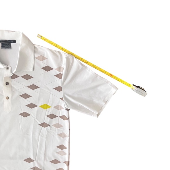 Nike Tiger Woods Golf Polo Short Sleeve Shirt White Platinum Dry Fit Mens Size M - Picture 7 of 8